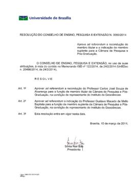Resolução do Conselho de Ensino, Pesquisa e Extensão nº 0050/2014