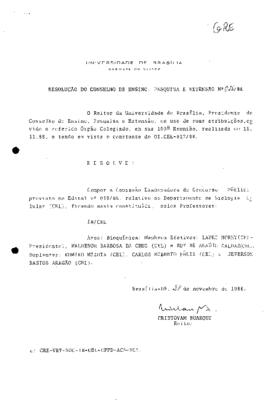 Resolução do Conselho de Ensino, Pesquisa e Extensão nº 0026/1988