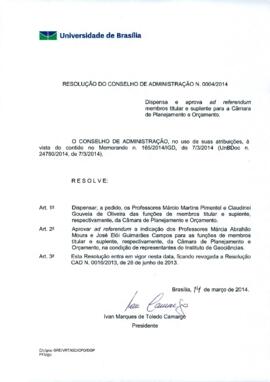 Resolução do Conselho de Administração nº 0004/2014