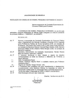 Resolução do Conselho de Ensino, Pesquisa e Extensão nº 0033/2013