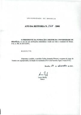 Ato da Reitoria nº 1568/2001