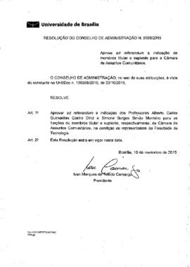 Resolução do Conselho de Administração nº 0058/2015