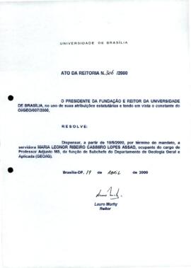Ato da Reitoria nº 0306/2000