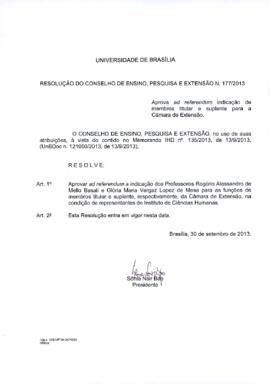 Resolução do Conselho de Ensino, Pesquisa e Extensão nº 0177/2013
