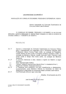Resolução do Conselho de Ensino, Pesquisa e Extensão nº 0010/2010