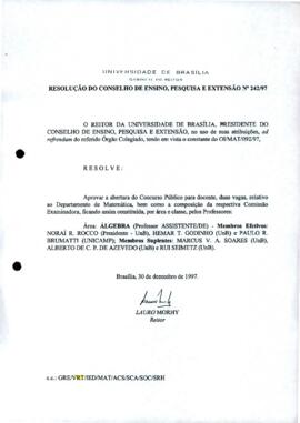 Resolução do Conselho de Ensino, Pesquisa e Extensão nº 0242/1997