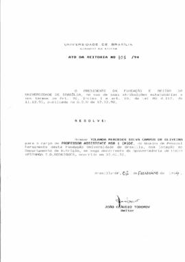 Ato da Reitoria nº 0101/1994