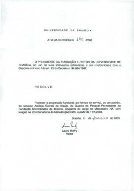 Ato da Reitoria nº 0145/2003