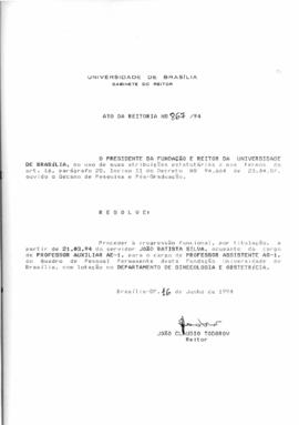 Ato da Reitoria nº 0867/1994