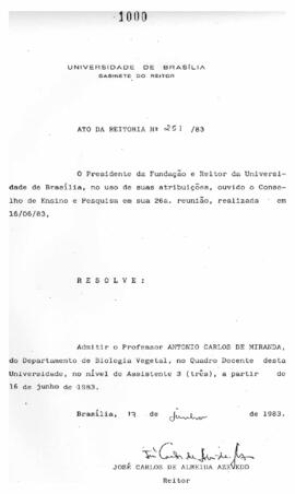 Ato da Reitoria nº 0251/1983