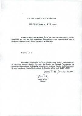 Ato da Reitoria nº 0178/2003