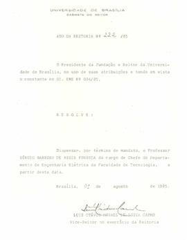 Ato da Reitoria nº 0222/1985