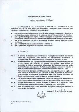 Ato da Reitoria nº 1270/2004