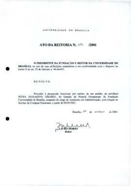 Ato da Reitoria nº 0375/2001