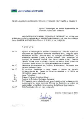 Resolução do Conselho de Ensino, Pesquisa e Extensão nº 0048/2015