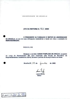 Ato da Reitoria nº 0523/2000
