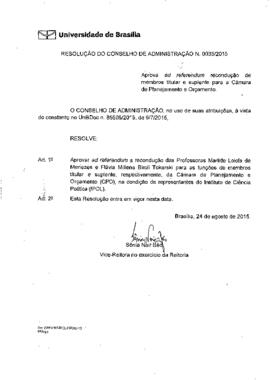 Resolução do Conselho de Administração nº 0035/2015