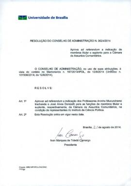 Resolução do Conselho de Administração nº 0024/2014