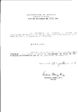 Ato da Reitoria nº 0872/1993