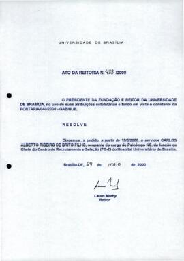 Ato da Reitoria nº 0433/2000