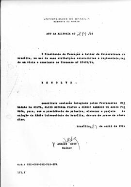 Ato da Reitoria nº 0284/1976