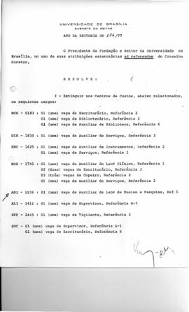 Ato da Reitoria nº 0184/1977