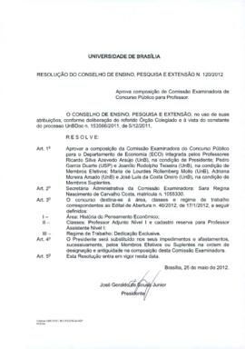 Resolução do Conselho de Ensino, Pesquisa e Extensão nº 0120/2012