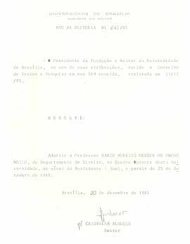 Ato da Reitoria nº 0641/1985