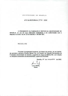 Ato da Reitoria nº 1736/2002