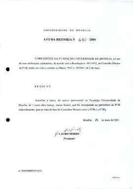 Ato da Reitoria nº 0670/2001