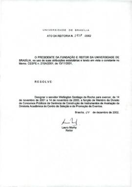 Ato da Reitoria nº 1957/2002