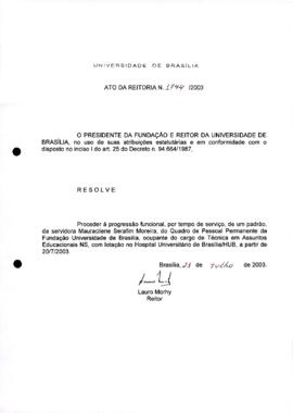 Ato da Reitoria nº 1744/2003