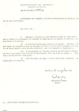 Ato da Reitoria nº 0308/1986