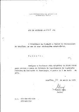 Ato da Reitoria nº 0232/1973