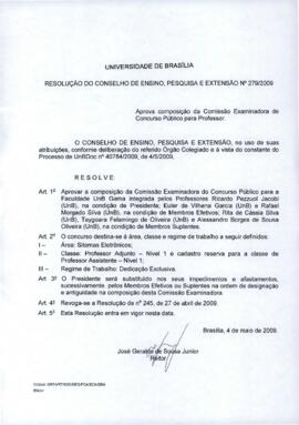 Resolução do Conselho de Ensino, Pesquisa e Extensão nº 0279/2009