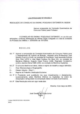 Resolução do Conselho de Ensino, Pesquisa e Extensão nº 0098/2009