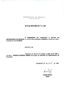 Ato da Reitoria nº 1439/1998