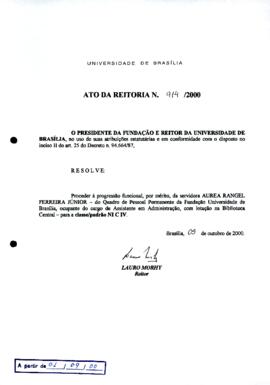 Ato da Reitoria nº 0914/2000