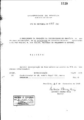 Ato da Reitoria nº 0135/1990