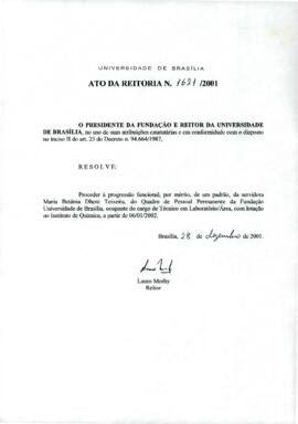 Ato da Reitoria nº 1621/2001