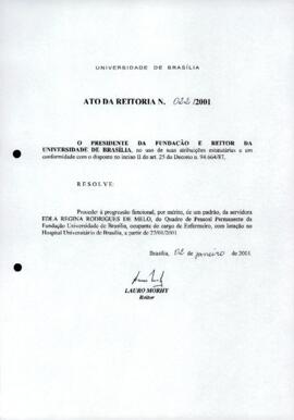 Ato da Reitoria nº 0022/2001