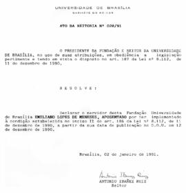 Ato da Reitoria nº 0028/1991