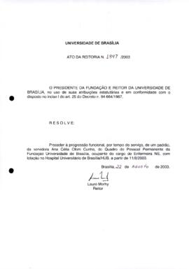 Ato da Reitoria nº 1897/2003