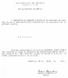 Ato da Reitoria nº 0198/1991