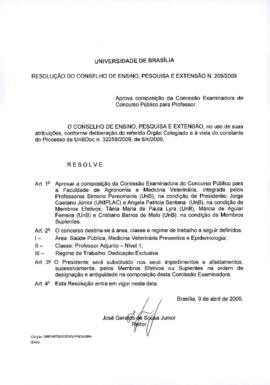 Resolução do Conselho de Ensino, Pesquisa e Extensão nº 0209/2009