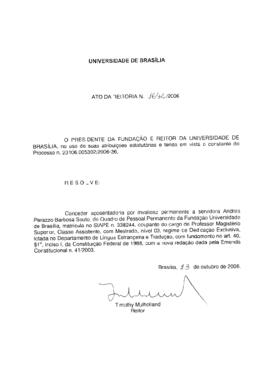Ato da Reitoria nº 1642/2006