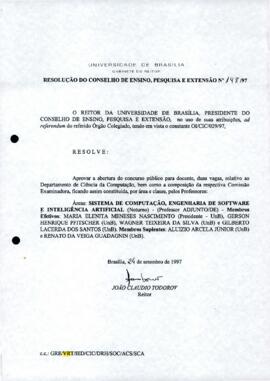 Resolução do Conselho de Ensino, Pesquisa e Extensão nº 0148/1997