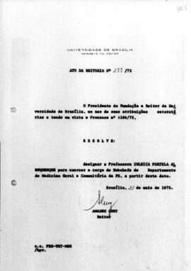 Ato da Reitoria nº 0288/1975