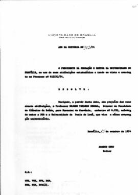 Ato da Reitoria nº 0902/1974