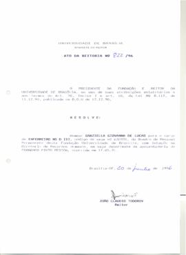 Ato da Reitoria nº 0822/1996